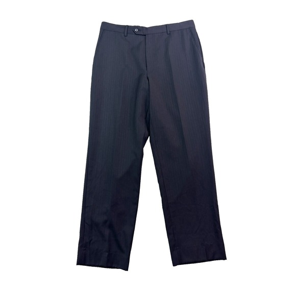 Jos. A. Bank Other - Jos A Bank 34x30 Navy Blue Herringbone Wool Dress Suit Pants Trouser‎ Flat Front